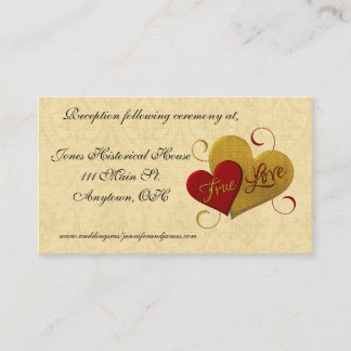 Tarjetas de Encierre de Amor Verdadero para Boda C