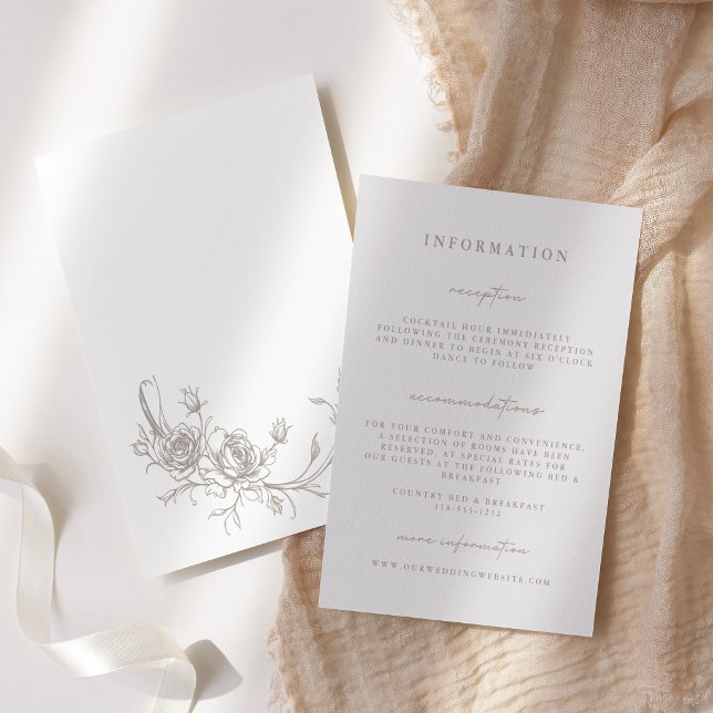 Tarjetas de Encierre de Boda Elegantes Vintage en  (Subido por el creador)