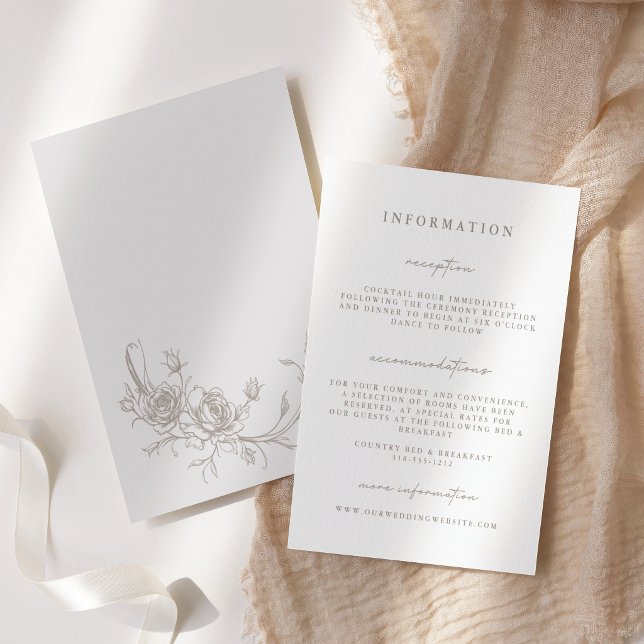 Tarjetas de Encierre de Boda Elegantes Vintage en  (Subido por el creador)