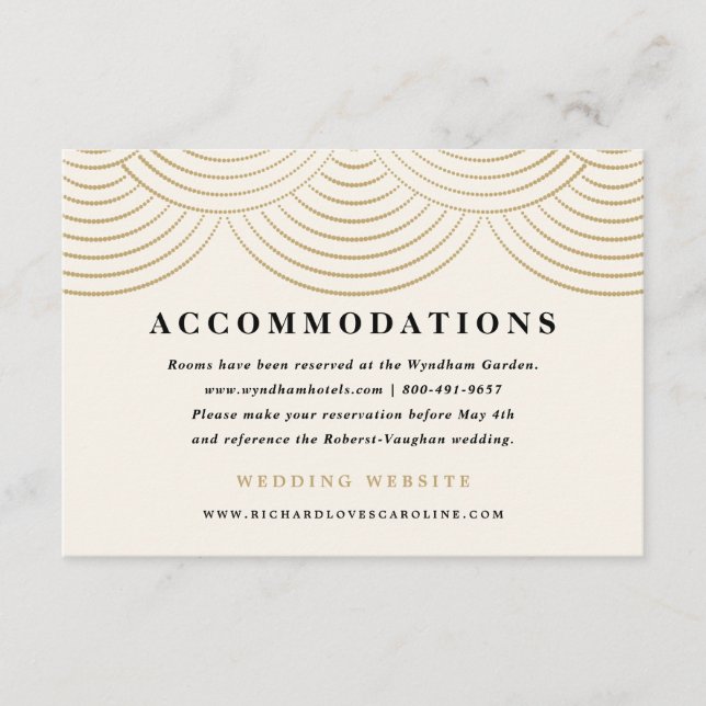 Tarjetas de Enclosure de Luces de Cadena Art Deco  (Anverso)