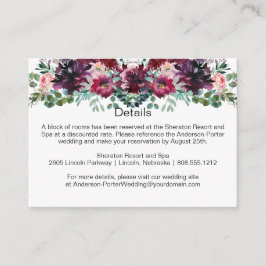 Tarjetas de Enclusura de Aerosol Rosa Malva Rojo P