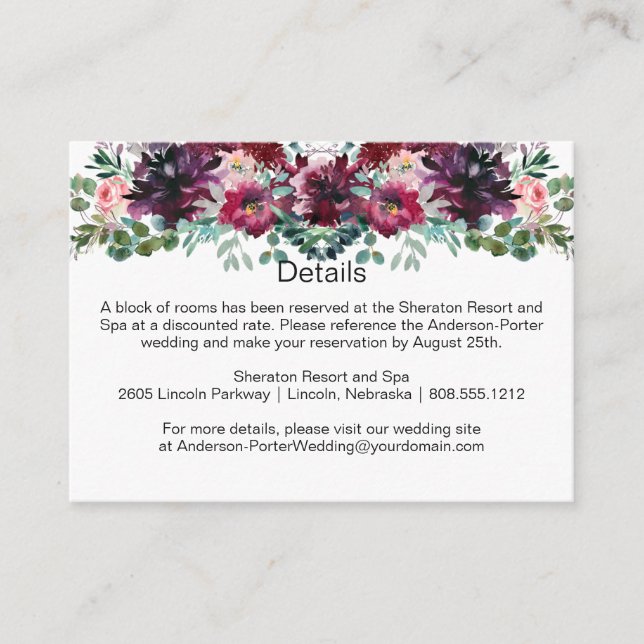 Tarjetas de Enclusura de Aerosol Rosa Malva Rojo P (Anverso)