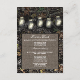 Tarjetas de Enclusura de Recepción de Boda Camufla