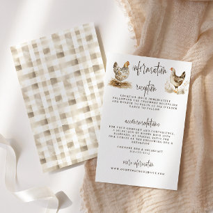 Tarjetas de Enclusura para Boda de Granja Campestr