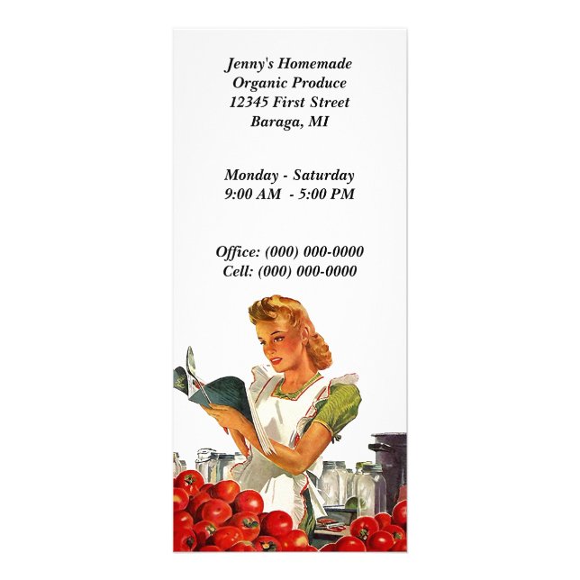 Tarjetas de enlatado caseras del estante del (Frente)