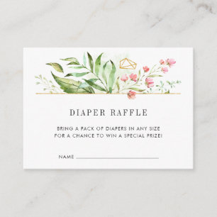 Tarjetas de entrada de Baby Shower Diaper Raffle F