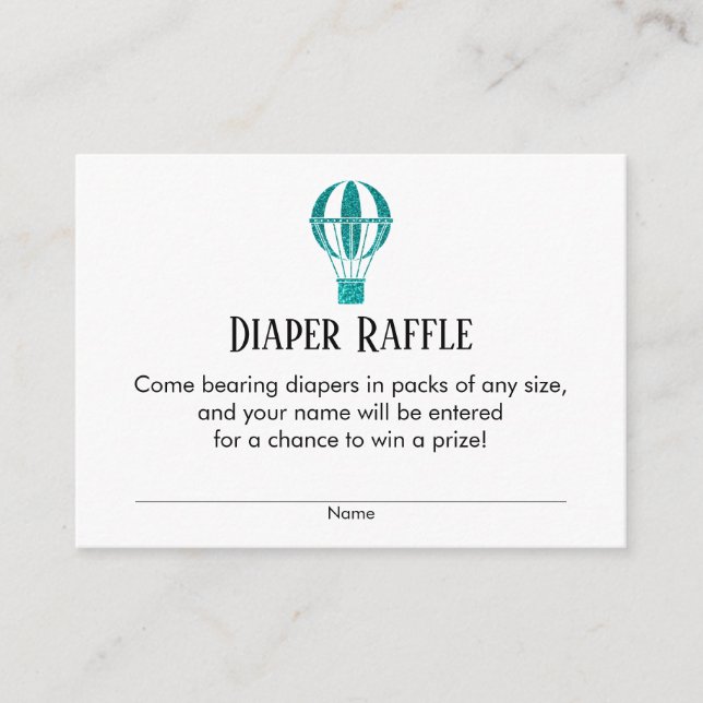 Tarjetas de entrada de Raffle Raffle con globo aer (Anverso)