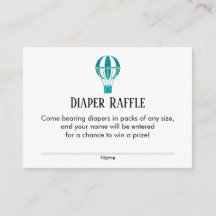 Tarjetas de entrada de Raffle Raffle con globo aer