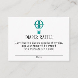 Tarjetas de entrada de Raffle Raffle con globo aer