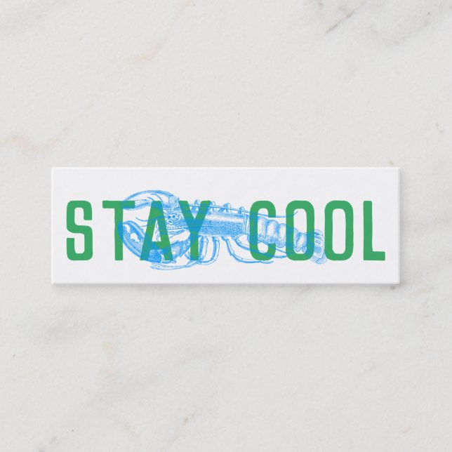 Tarjetas de Entrega Stay Cool (Anverso)