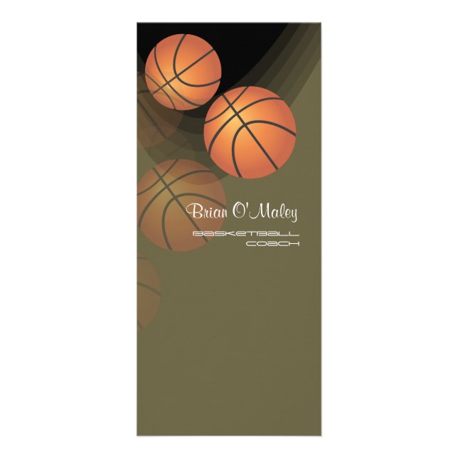 Tarjetas de entrenador de baloncesto de PixDezines (Frente)
