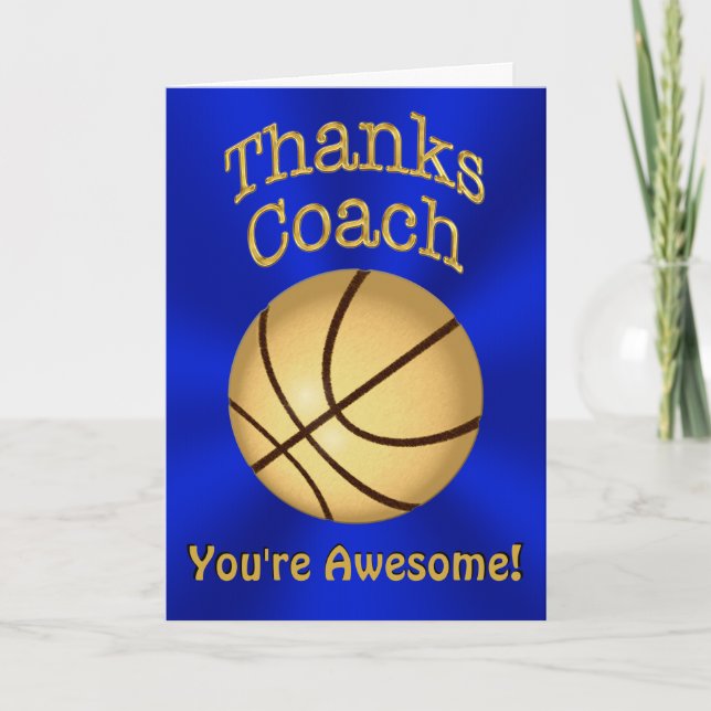Tarjetas de entrenador de básquetbol personalizada (Anverso)