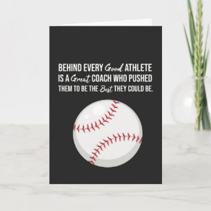 Tarjetas de Entrenador de Béisbol Gracias Mejor de