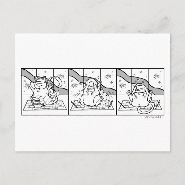 Tarjetas de envío de fideos de gato (Anverso)