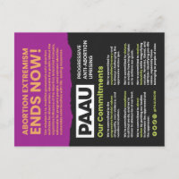 Tarjetas de envío de información de PAAU