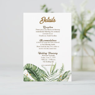 Tarjetas de envoltorio Boda de Green Leaf Green Le
