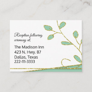 Tarjetas de envoltorio Boda de hojas de oro