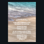 Tarjetas de envoltorio Boda Vintage Beach Waves<br><div class="desc">Las tarjetas de Boda Vintage Beach Waves incluyen estas tarjetas de detalle para informar a sus huéspedes de la recepción, la cronología de la recepción y la información del hotel para facilitar la planificación. Si es necesario, puede agregar más información haciendo clic en el botón personalizar de arriba. Vea la...</div>