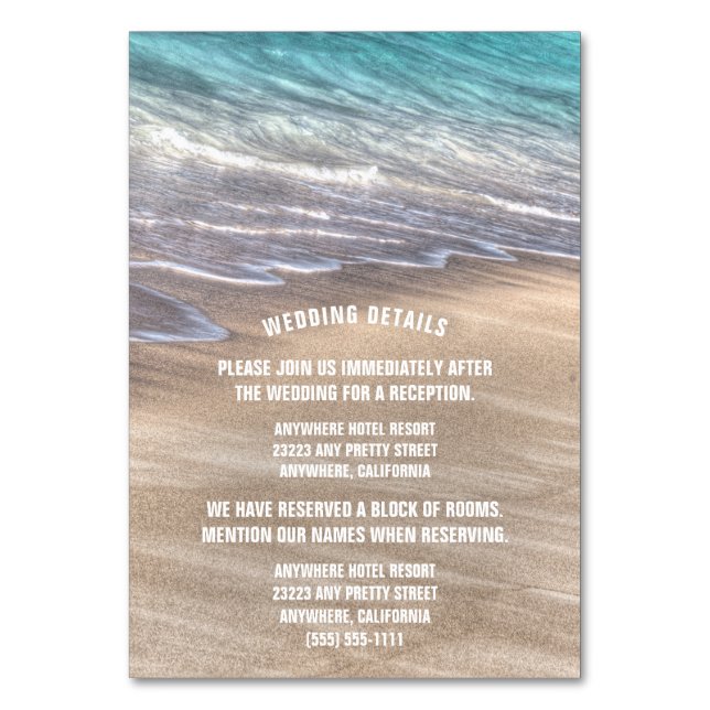 Tarjetas de envoltorio Boda Vintage Beach Waves (Anverso)