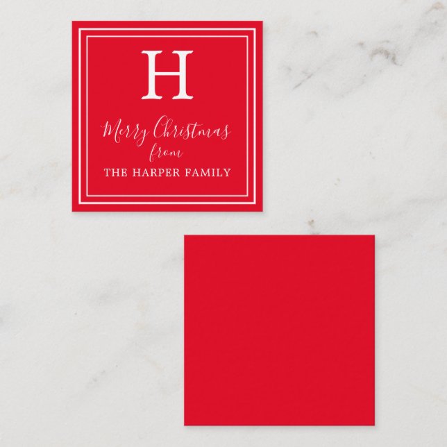 Tarjetas de envoltorio clásicas para Navidades mon (Anverso / Reverso)