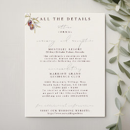 Tarjetas de envoltorio con detalles de Boda de bif