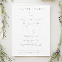 Tarjetas de envoltorio con detalles de Boda de col