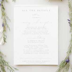Tarjetas de envoltorio con detalles de Boda de col