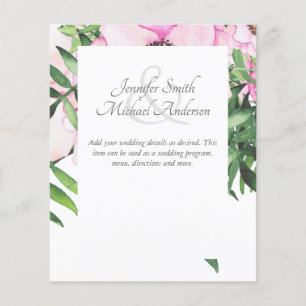 Tarjetas de envoltorio con detalles de Boda Rubor 