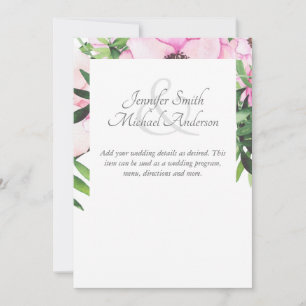 Tarjetas de envoltorio con detalles de Boda Rubor