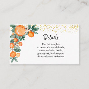 Tarjetas de envoltorio con detalles de cítricos de