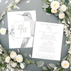 Tarjetas de envoltorio con detalles del Boda Hummi