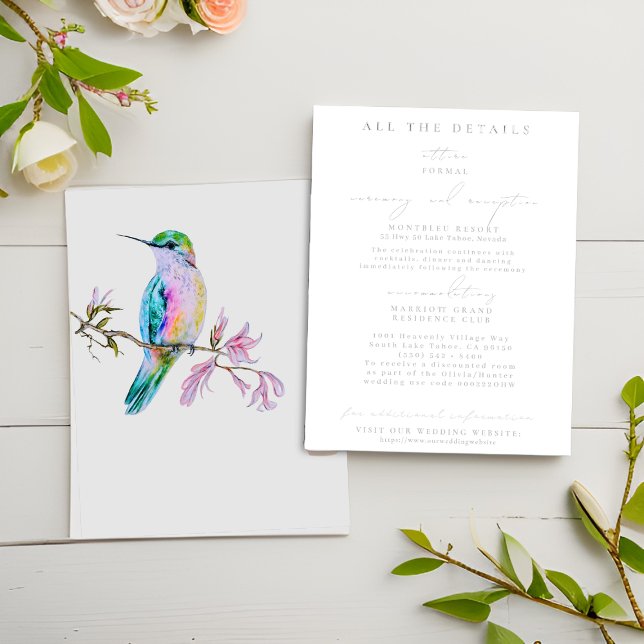 Tarjetas de envoltorio con detalles del Boda Hummi (Subido por el creador)