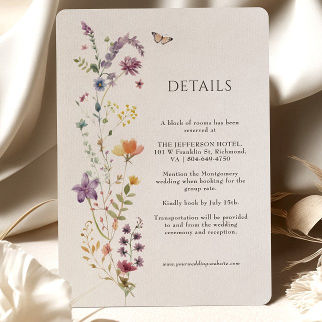 Tarjetas de envoltorio con detalles del Boda Wildf (Subido por el creador)