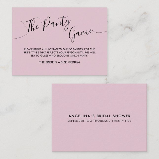 Tarjetas de envoltorio con ducha de novia de diseñ (Anverso / Reverso)