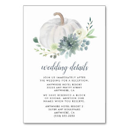 Tarjetas de envoltorio de Boda con la calabaza bla
