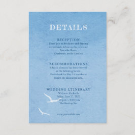 Tarjetas de envoltorio de Boda de cielo azul acuar