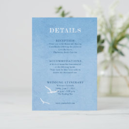Tarjetas de envoltorio de Boda de cielo azul acuar