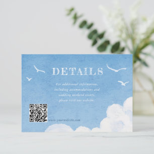 Tarjetas de envoltorio de Boda de cielo azul acuar