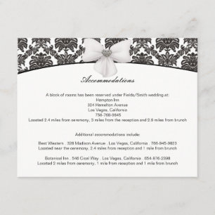 Tarjetas de envoltorio de Boda de Damask Elegance