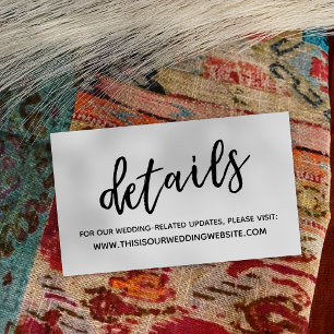 Tarjetas de envoltorio de Boda de escritura a mano