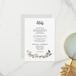 Tarjetas de envoltorio de Boda de flores sencillas