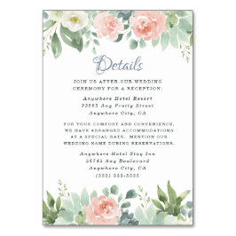 Tarjetas de envoltorio de Boda floral Dusty Blue R