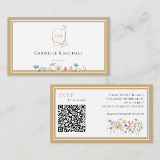 Tarjetas de envoltorio de Boda Floral RSVP