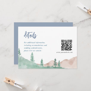 Tarjetas de envoltorio de Boda forestal de montaña