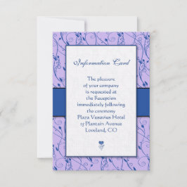 Tarjetas de envoltorio de Boda Royal Blue Lilac Mo