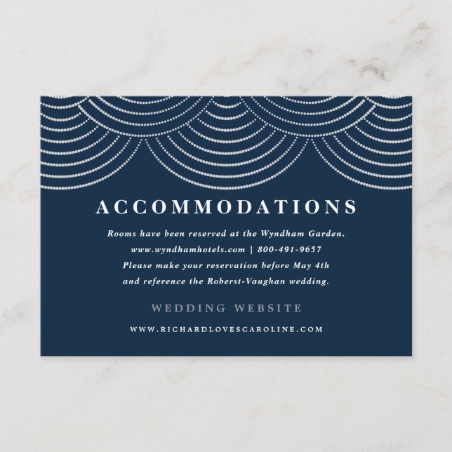 Tarjetas de Envoltorio de Luces de Cuerda Art Deco (Anverso)