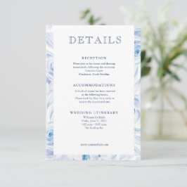 Tarjetas de envoltorio de Moda azul romántica