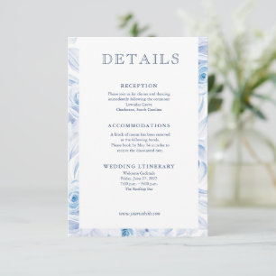 Tarjetas de envoltorio de Moda azul romántica