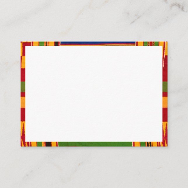 Tarjetas de envoltorio de patrones africanos (Anverso)