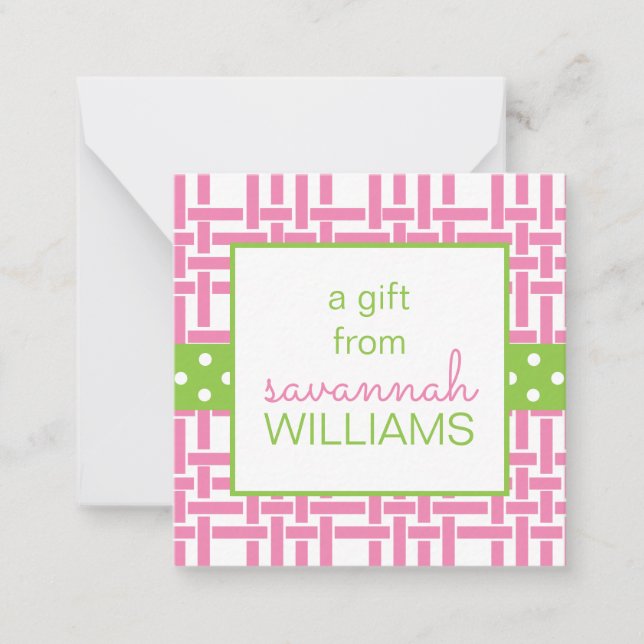 Tarjetas de envoltorio de regalo de bambú y grano (Anverso)